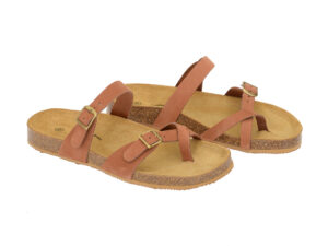 Γυναικεία δερμάτινα ανατομικά σανδάλια TRAVELLER'S SHOES 2006 CINNAMON