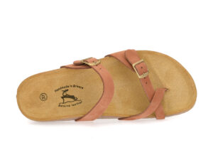 Γυναικεία δερμάτινα ανατομικά σανδάλια TRAVELLER'S SHOES 2006 CINNAMON